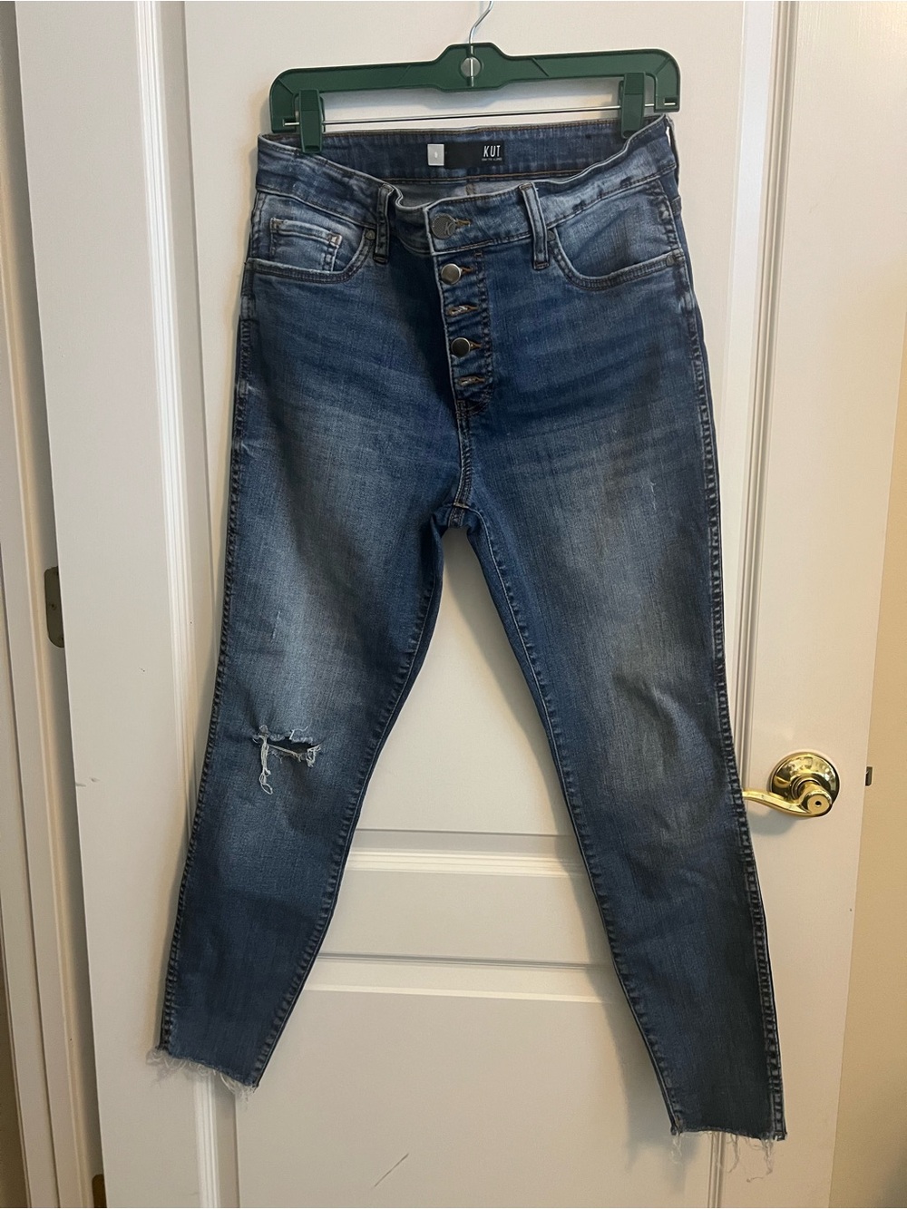 Kut from the Kloth Medium Blue High-Rise Skinny Jeans